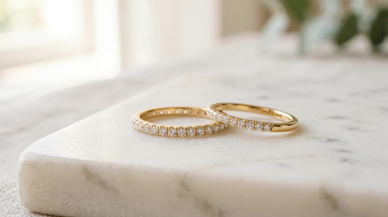 Memoire-Ring mit Vollbesatz aus Brillanten in Gelbgold — RT Goldrausch Reutlingen